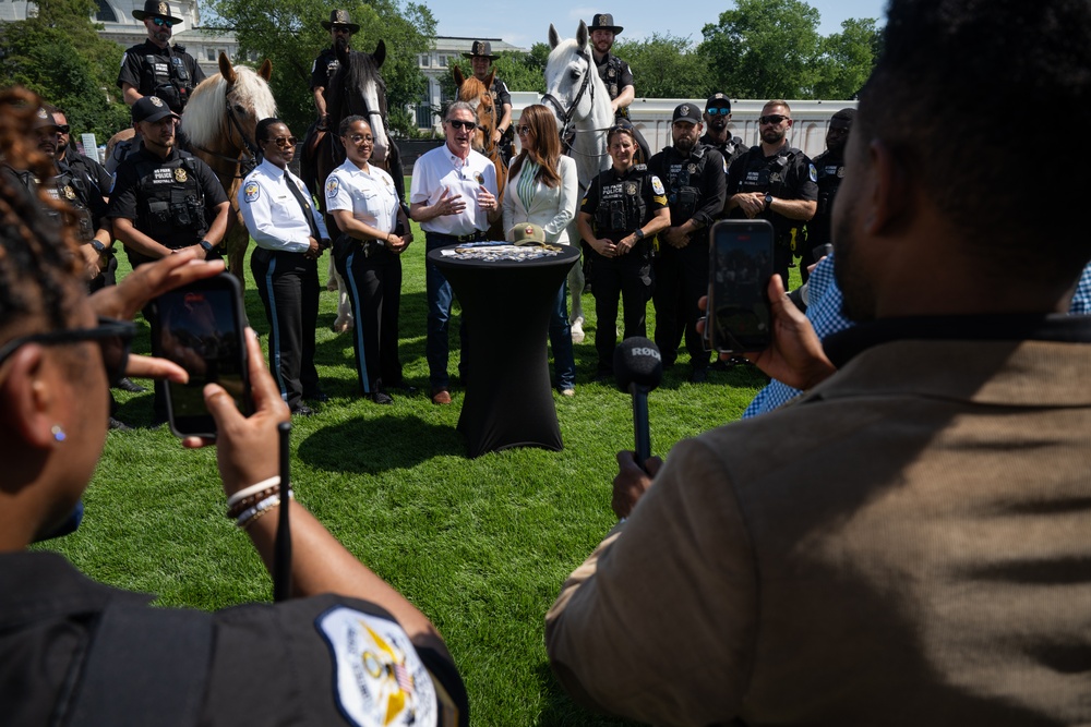 U.S. Department of Agriculture Secretary Brooke Rollins and Department of the Interior Doug Burgum tour the Great American State Fair on the National Mall, June 25. 2026.