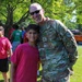Posing with the General