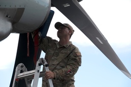Maintainer performs preflight inspection