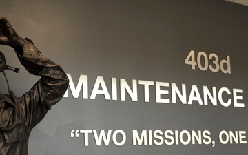 403rd Maintenace Group lobby highlights unit identity