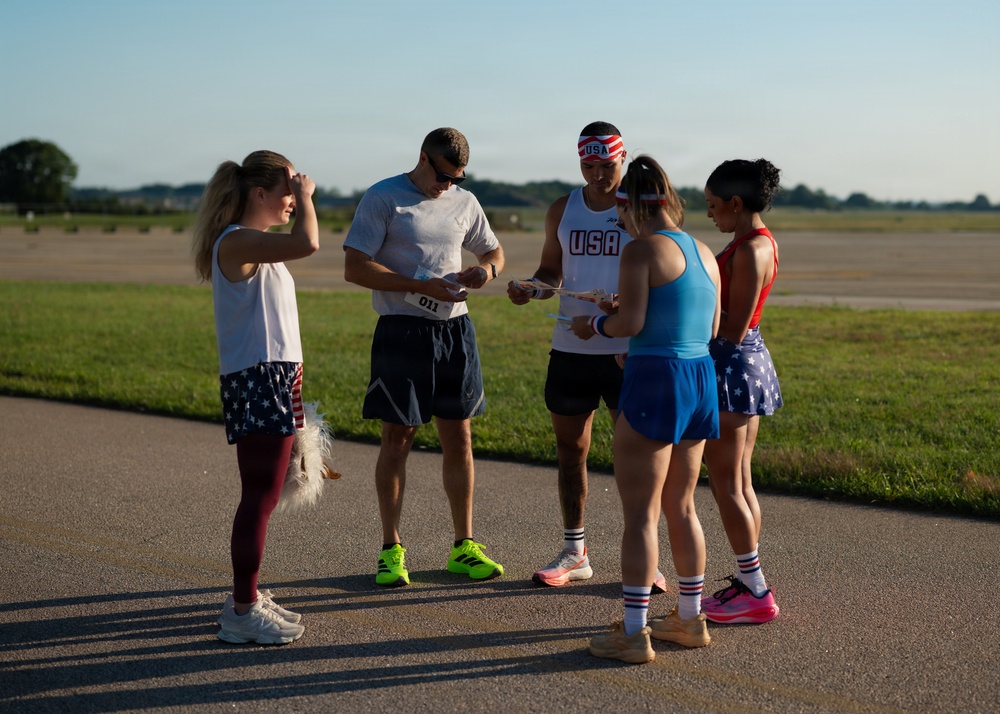 U.S. Airman run 5k in celebration of 250 years of The United States