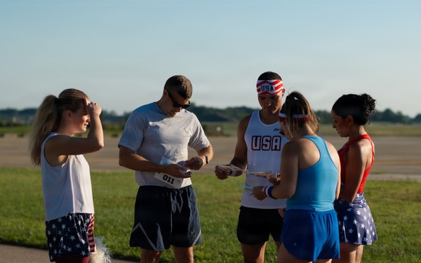 U.S. Airman run 5k in celebration of 250 years of The United States