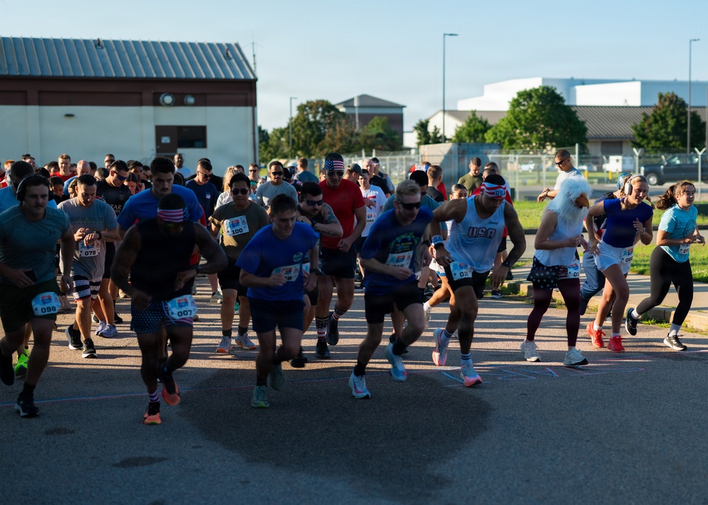 U.S. Airman run 5k in celebration of 250 years of The United States