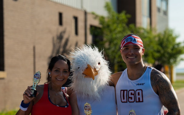U.S. Airman run 5k in celebration of 250 years of The United States