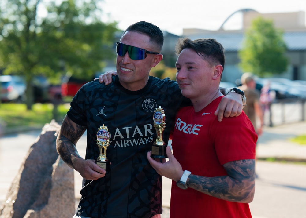 U.S. Airman run 5k in celebration of 250 years of The United States