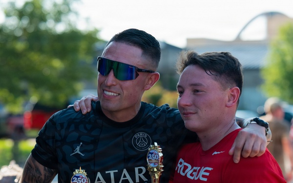 U.S. Airman run 5k in celebration of 250 years of The United States