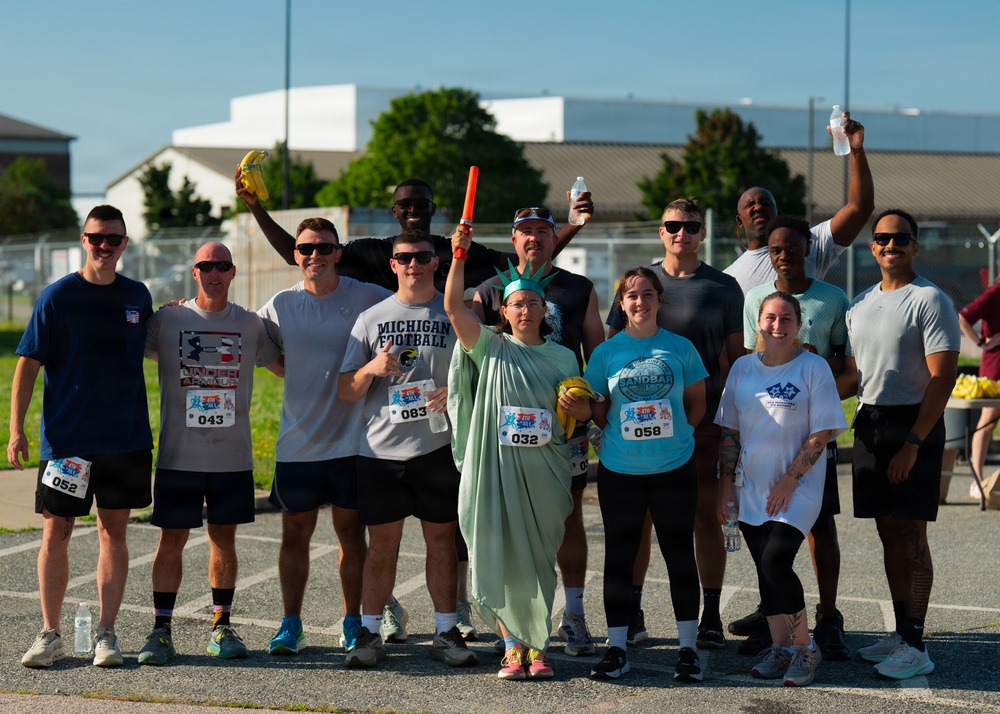 U.S. Airman run 5k in celebration of 250 years of The United States
