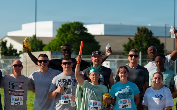 U.S. Airman run 5k in celebration of 250 years of The United States