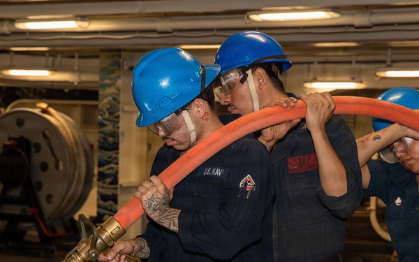 George Washington Sailors Conduct Anchoring Evolution