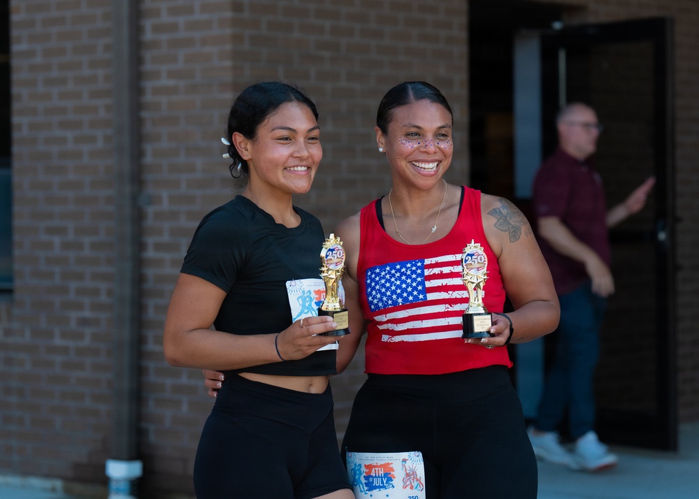 U.S. Airman run 5k in celebration of 250 years of The United States