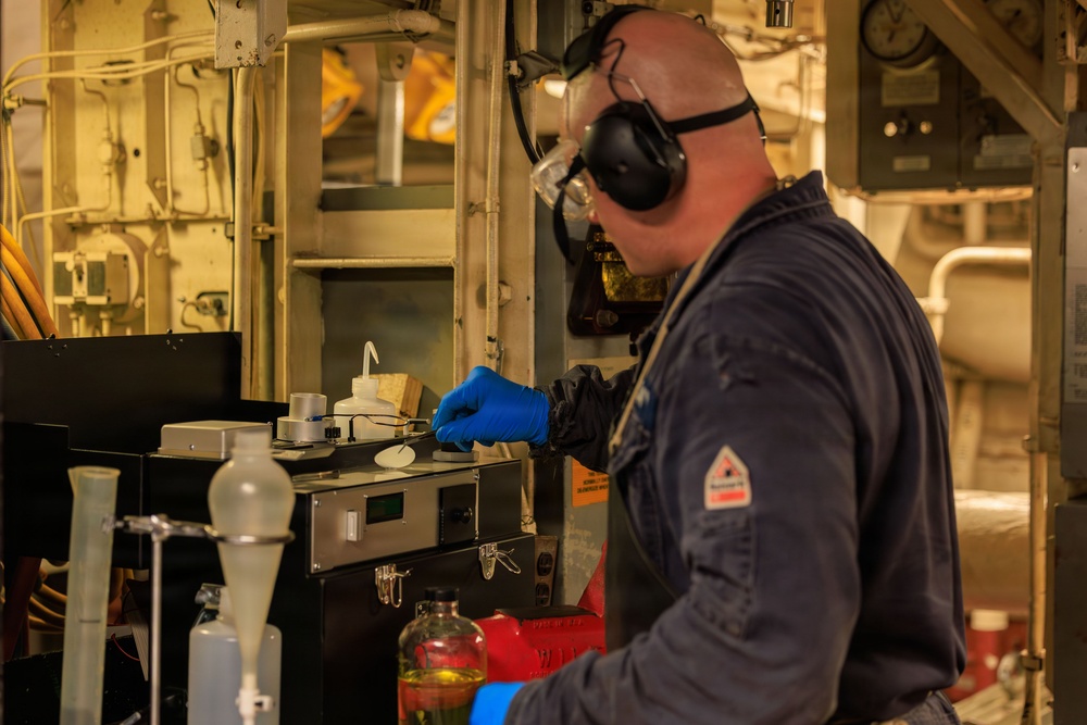 Fuel Testing aboard USS Gonzalez
