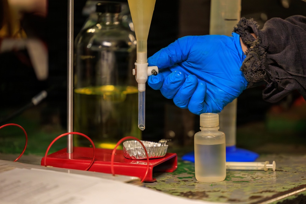Fuel Testing aboard USS Gonzalez