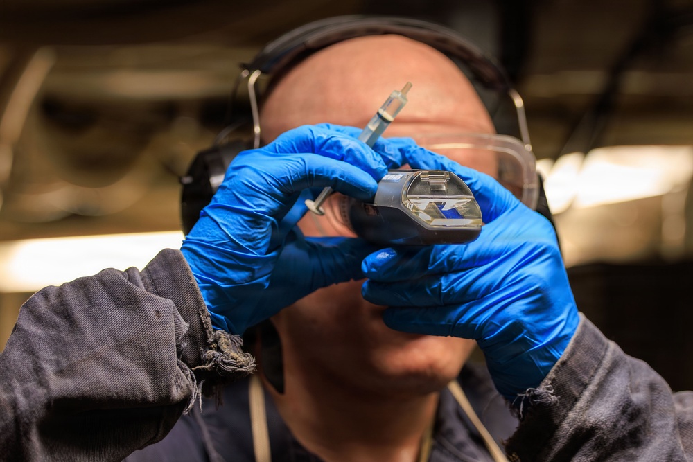 Fuel Testing aboard USS Gonzalez