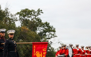 Maj. Gen. Fridriksson hosts Mr. John Falin at Marine Barracks Washington's Sunset Parade