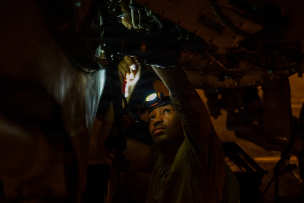Abraham Lincoln Conducts Aircraft Maintenance