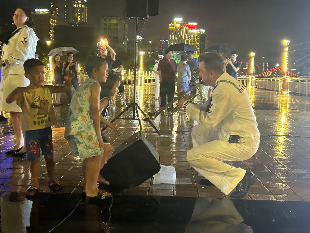 7th Fleet Band Performs in Da Nang, Vietnam