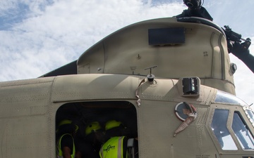 Panamanian firefighters receive CH-47 orientation during PANAMAX26