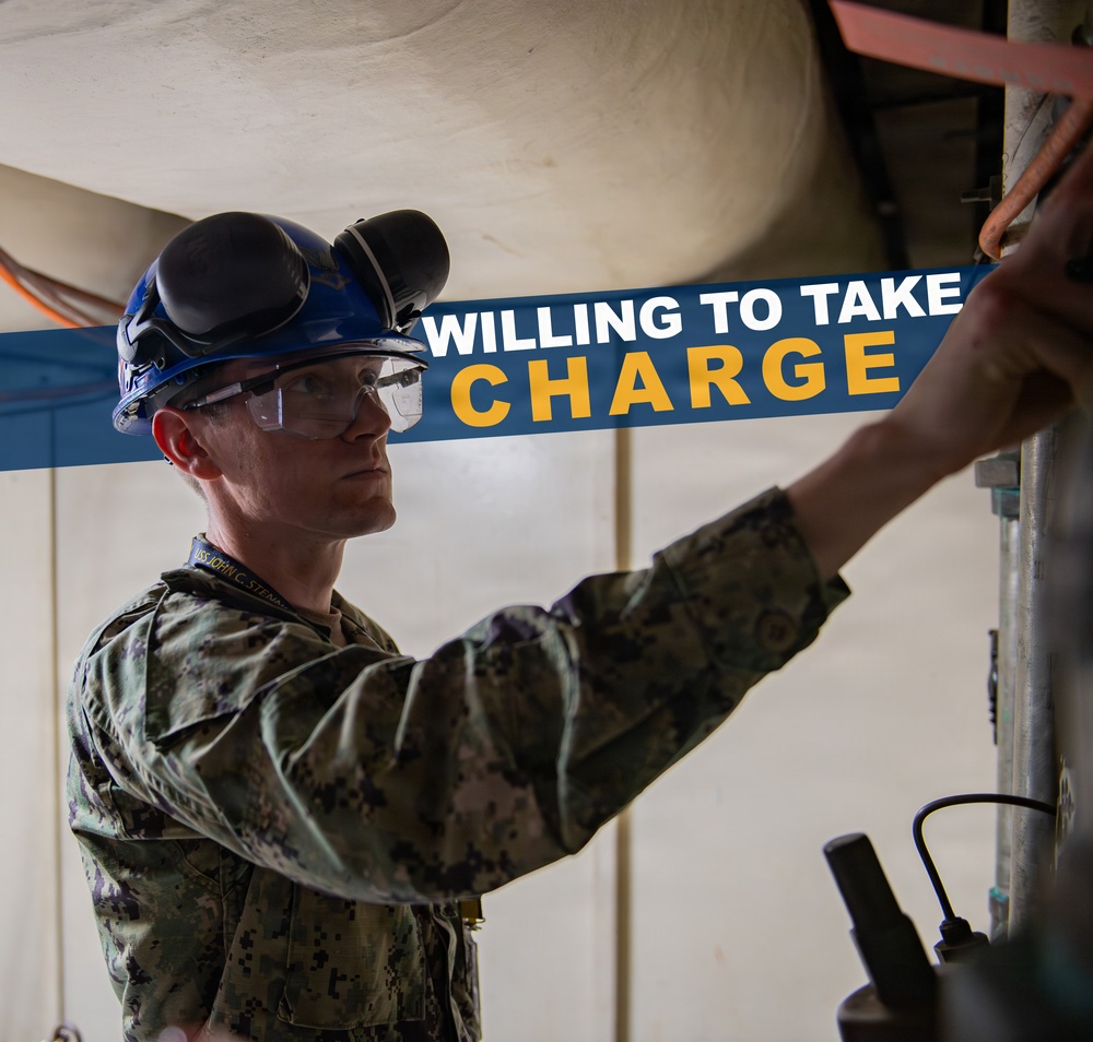 USS John C. Stennis (CVN 74) recognizes ETN2 Lindsey
