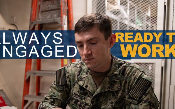 USS John C. Stennis (CVN 74) recognizes ETN2 Lindsey