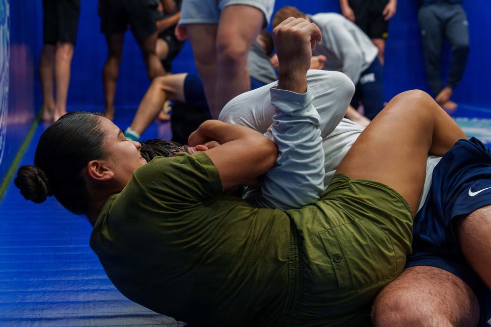 SEAC Hosts Penn State Wrestlers for Joint Force Grappling Session