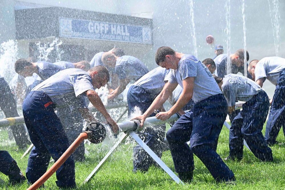 Training Center Cape May Recruits Complete Damage Control Pipe Patching Training