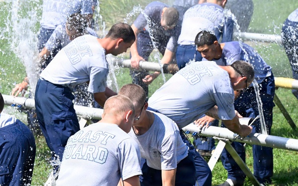 Training Center Cape May Recruits Complete Damage Control Pipe Patching Training