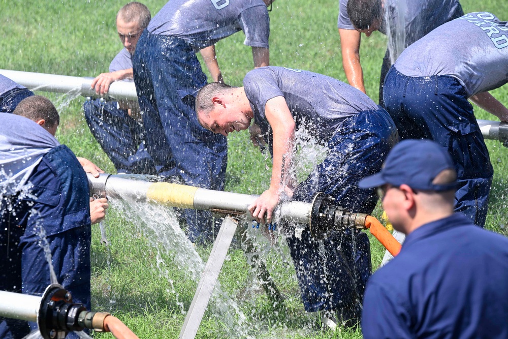 Training Center Cape May Recruits Complete Damage Control Pipe Patching Training