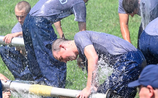 Training Center Cape May Recruits Complete Damage Control Pipe Patching Training