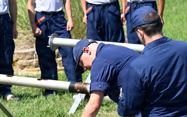 Training Center Cape May Instructors Teach Damage Control Pipe Patching Training