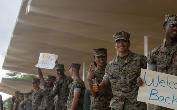U.S. Marines Welcome Students Back to School at MCBH