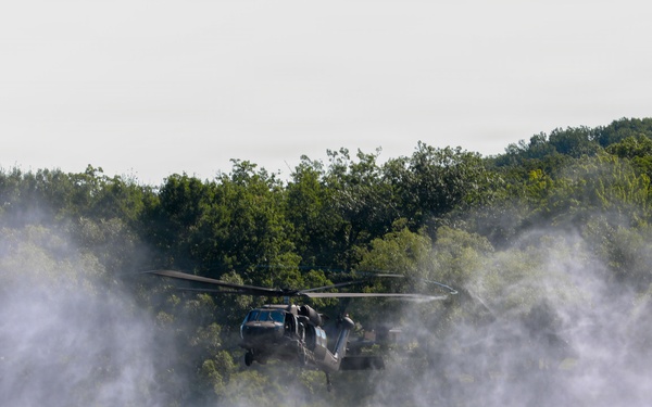 Helocast Training during Northern Strike 26-2 at Camp Grayling