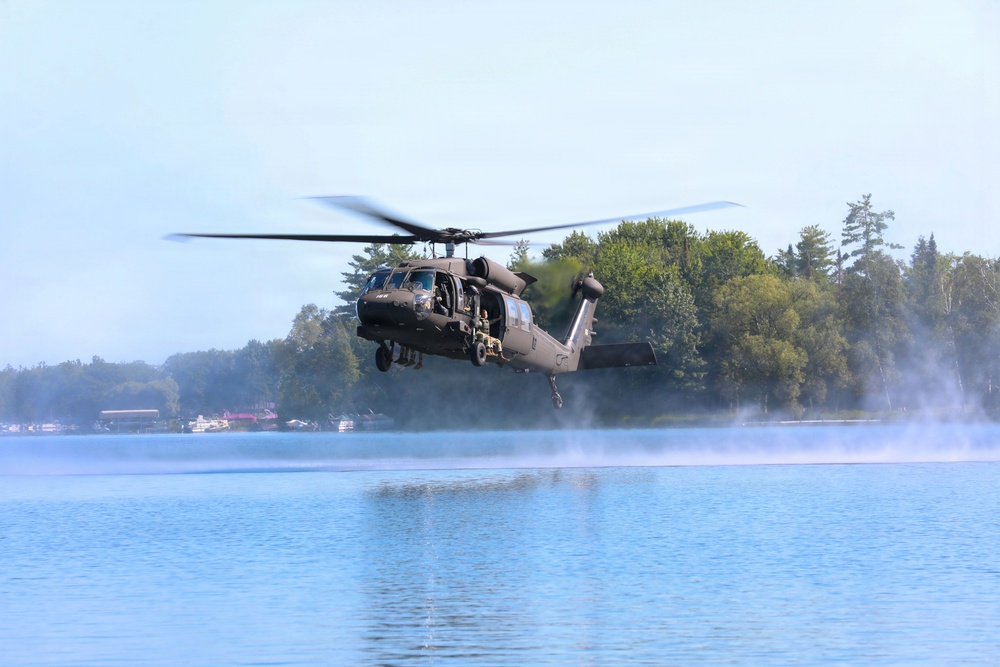 Helocast Training during Northern Strike 26-2 at Camp Grayling