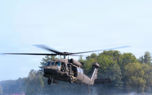 Helocast Training during Northern Strike 26-2 at Camp Grayling