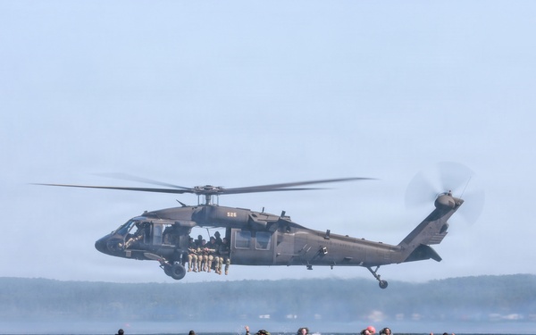 Helocast Training during Northern Strike 26-2 at Camp Grayling
