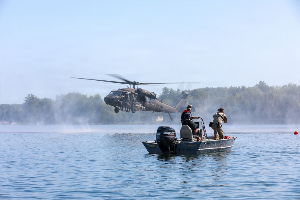 Helocast Training during Northern Strike 26-2 at Camp Grayling
