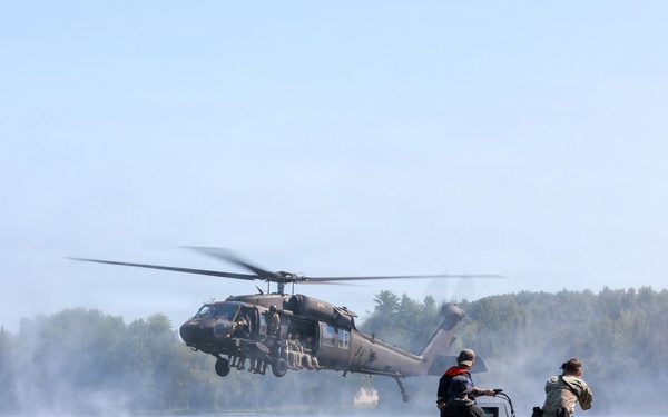 Helocast Training during Northern Strike 26-2 at Camp Grayling