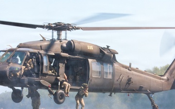 Helocast Training during Northern Strike 26-2 at Camp Grayling