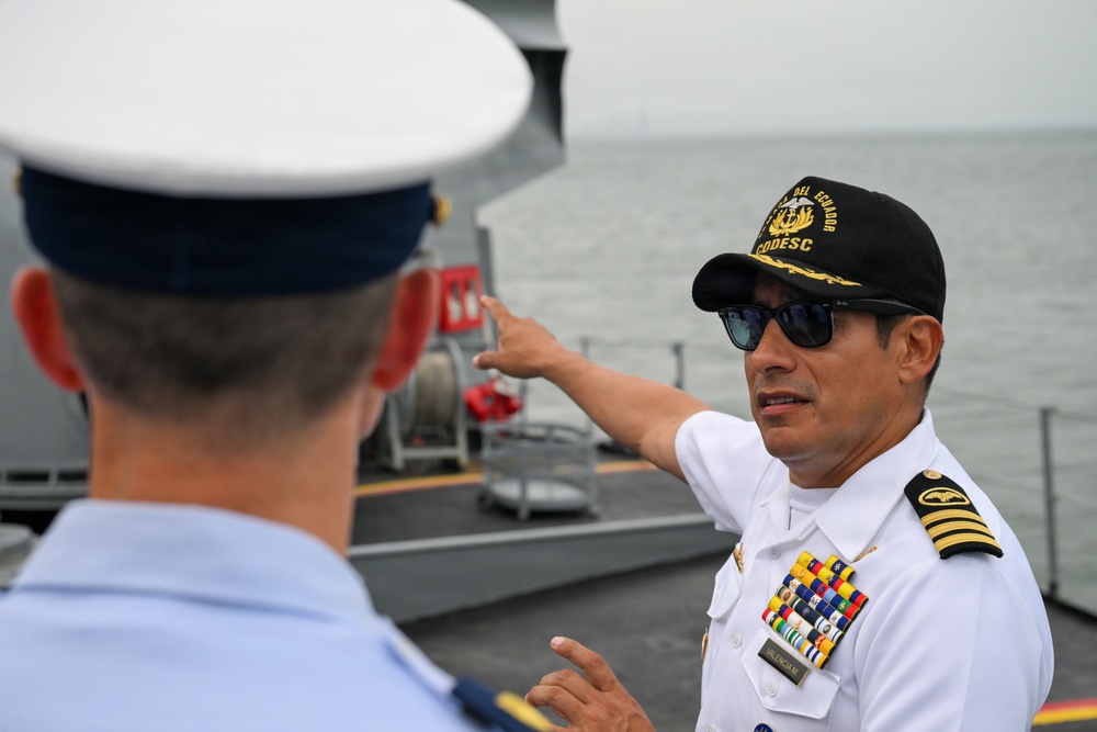U.S. Coast Guard and Ecuador Navy give tours of their cutters for PANAMAX 2026