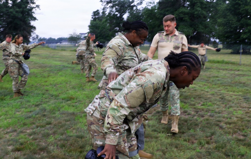 Northern Strike 26-2 | Alabama Army National Guard and Romanian Soldiers conduct CBRN Confidence Chamber Training
