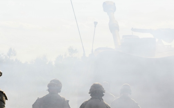 The West Virginia National Guard's 1/201st Field Artillery Battalion conduct fire missions during Northern Strike 26-2