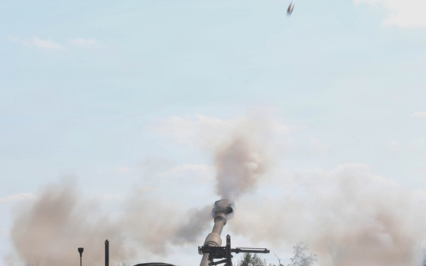 The West Virginia National Guard's 1/201st Field Artillery Battalion conduct fire missions during Northern Strike 26-2