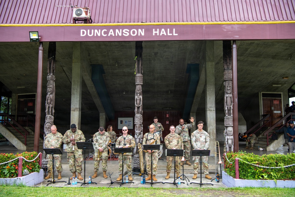 U.S. Army band plays for Papua New Guinea during Exercise Tamiok Strike 2026
