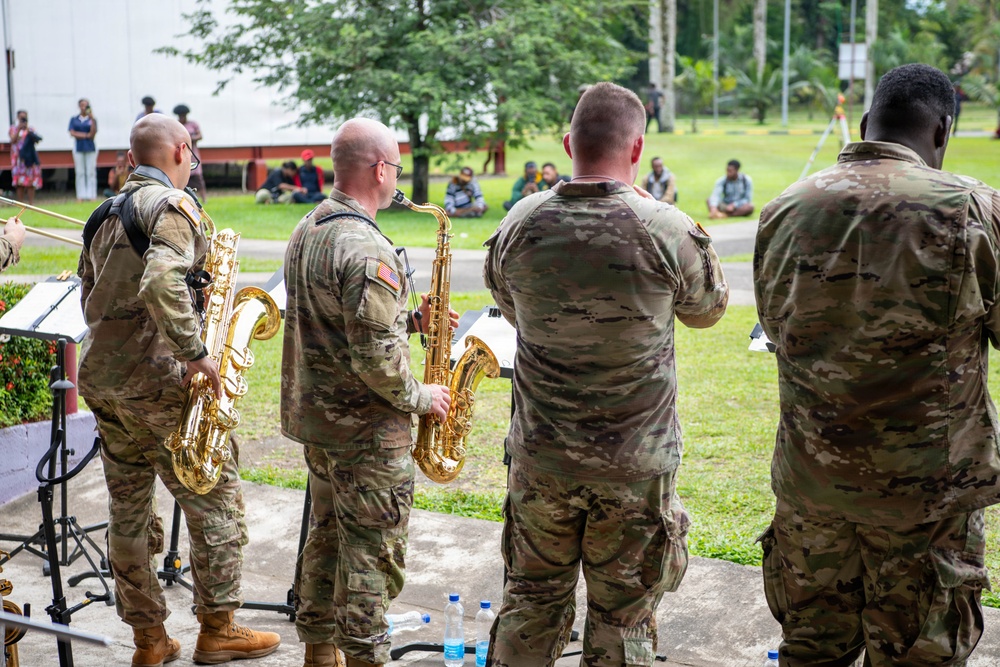 U.S. Army band plays for Papua New Guinea during Exercise Tamiok Strike 2026