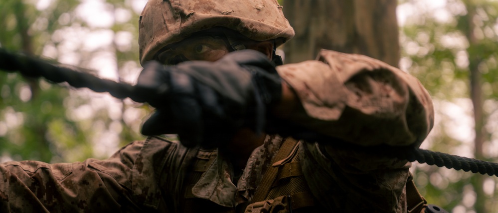 U.S. Marine Corps Officer Candidates Complete the Combat Course