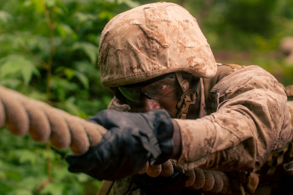 U.S. Marine Corps Officer Candidates Complete the Combat Course