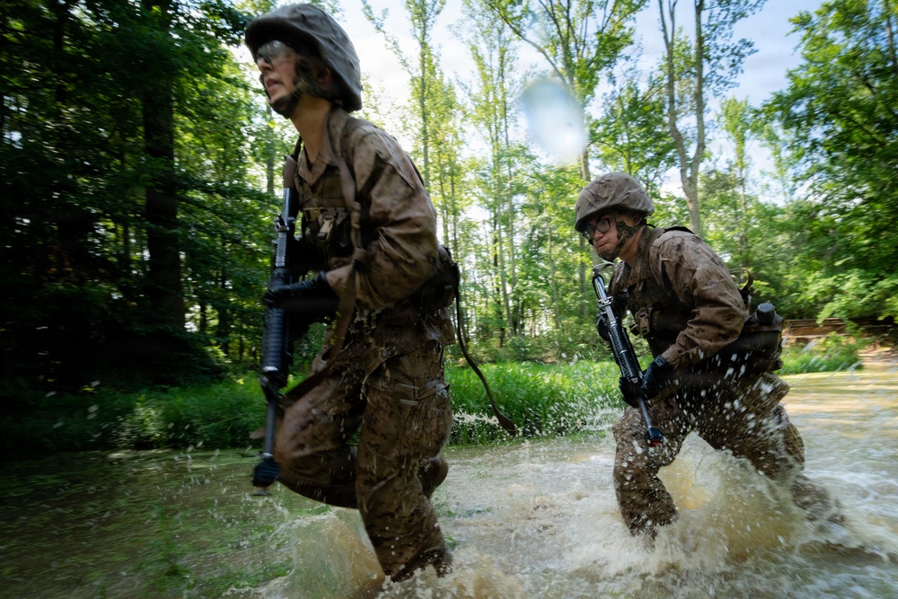 U.S. Marine Corps Officer Candidates Complete the Combat Course