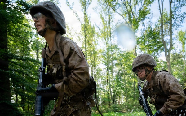 U.S. Marine Corps Officer Candidates Complete the Combat Course