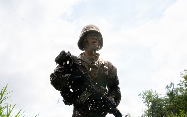 U.S. Marine Corps Officer Candidates Complete the Combat Course