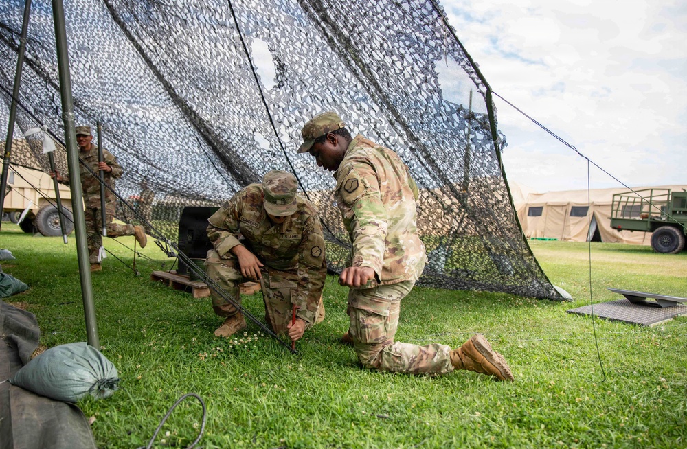 Soldiers establish expeditionary support area