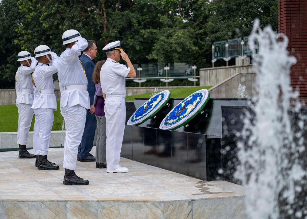 Commander, U.S. Pacific Fleet, Lay Wreath at the Skikha Anirban in Dhaka
